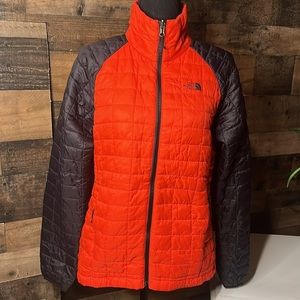 The North Face Women’s Orange and Black Full Zip Up Jacket Size M